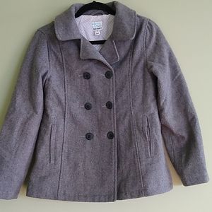 Girls Size XL Heather Gray Old Navy Peacoat